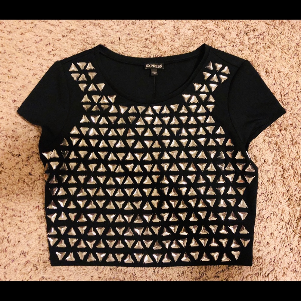 Express Party Black Crop Top